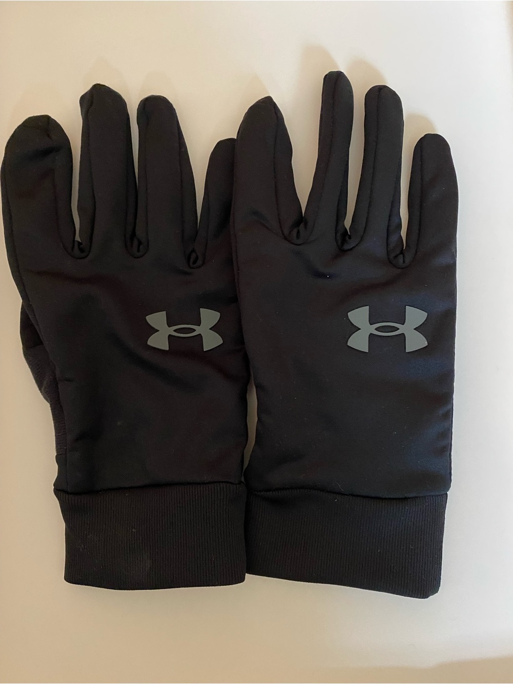 Under Armour Black Cold-Weather Training Gloves with Grip detail